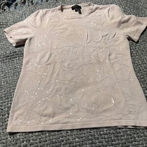 Donna Karan short sleeve light sweater size M